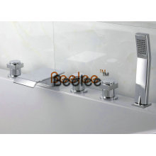 Three Handle Waterfall Bathtub Faucet